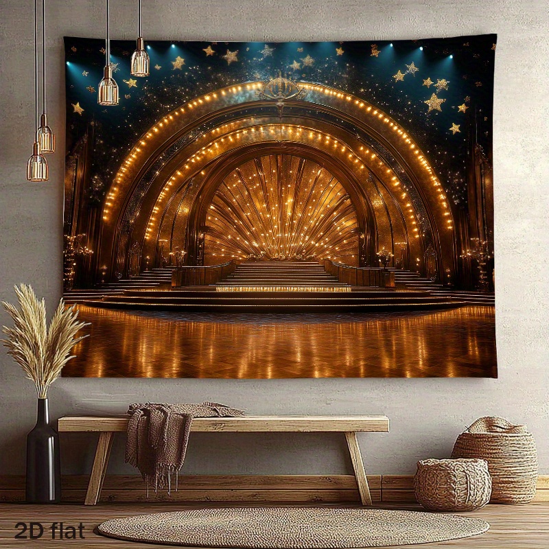 Home Cinema Wall Lights - Luxury Golden Theater Stage Arch Lights