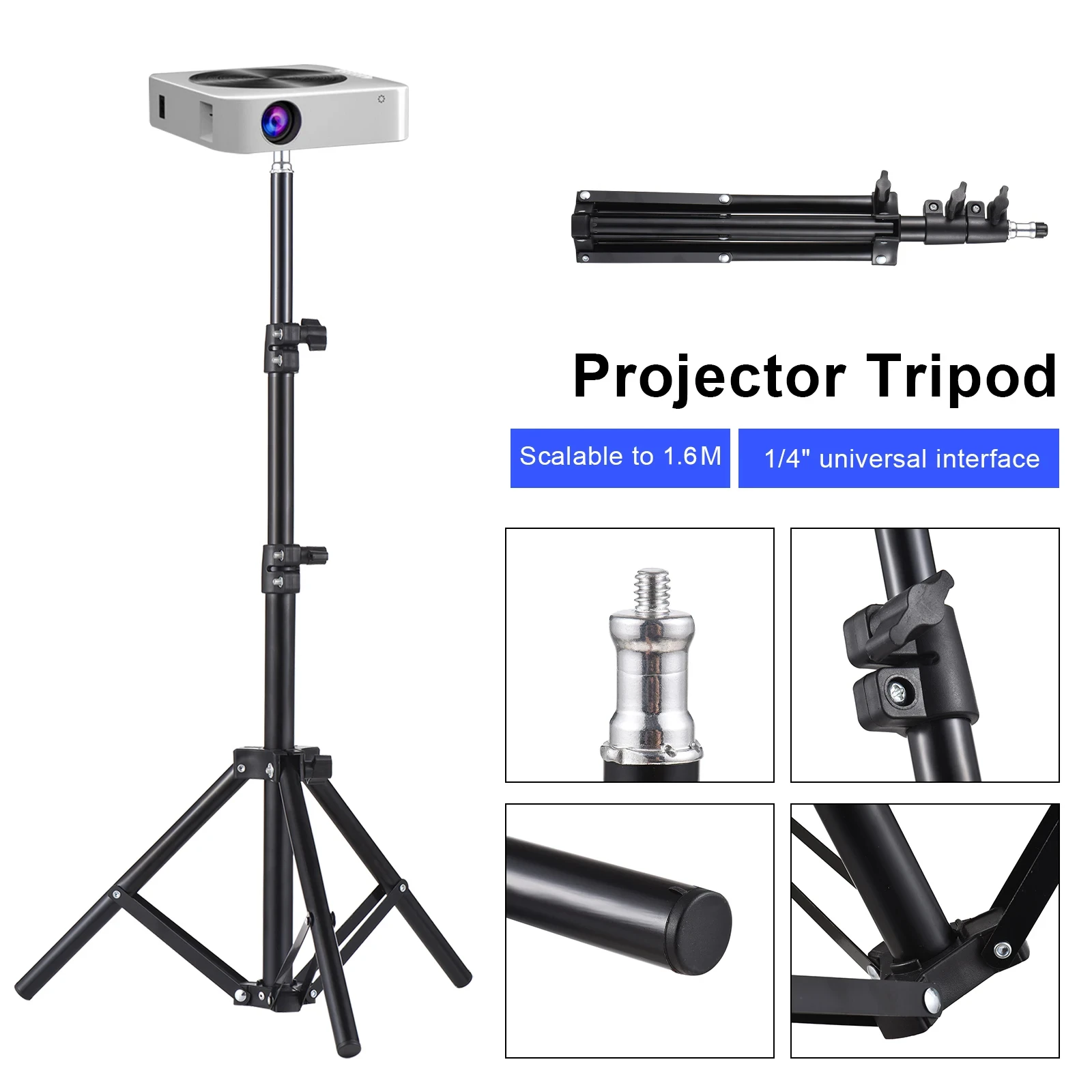 Home Cinema Portable - Universal Projector Tripod Stand Stretchable Projector