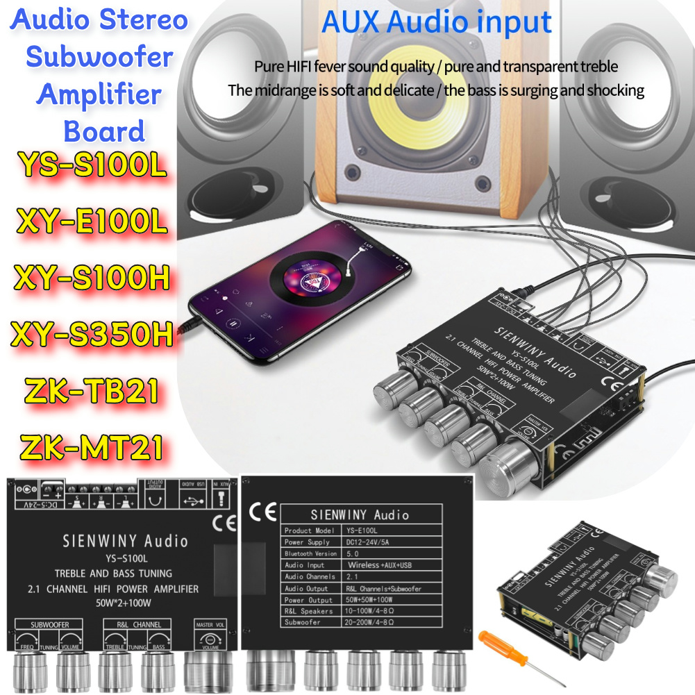 Home Cinema Bluetooth 5.1 - 2.1 3 Channel Power Bass Amplifier
