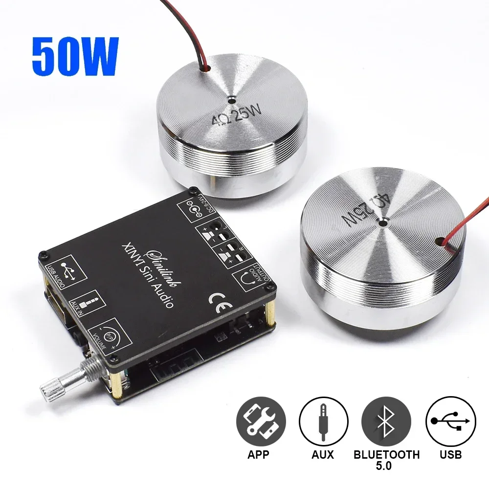 Home Cinema Portable - 2*25W Portable Stereo Vibration Speaker Audio