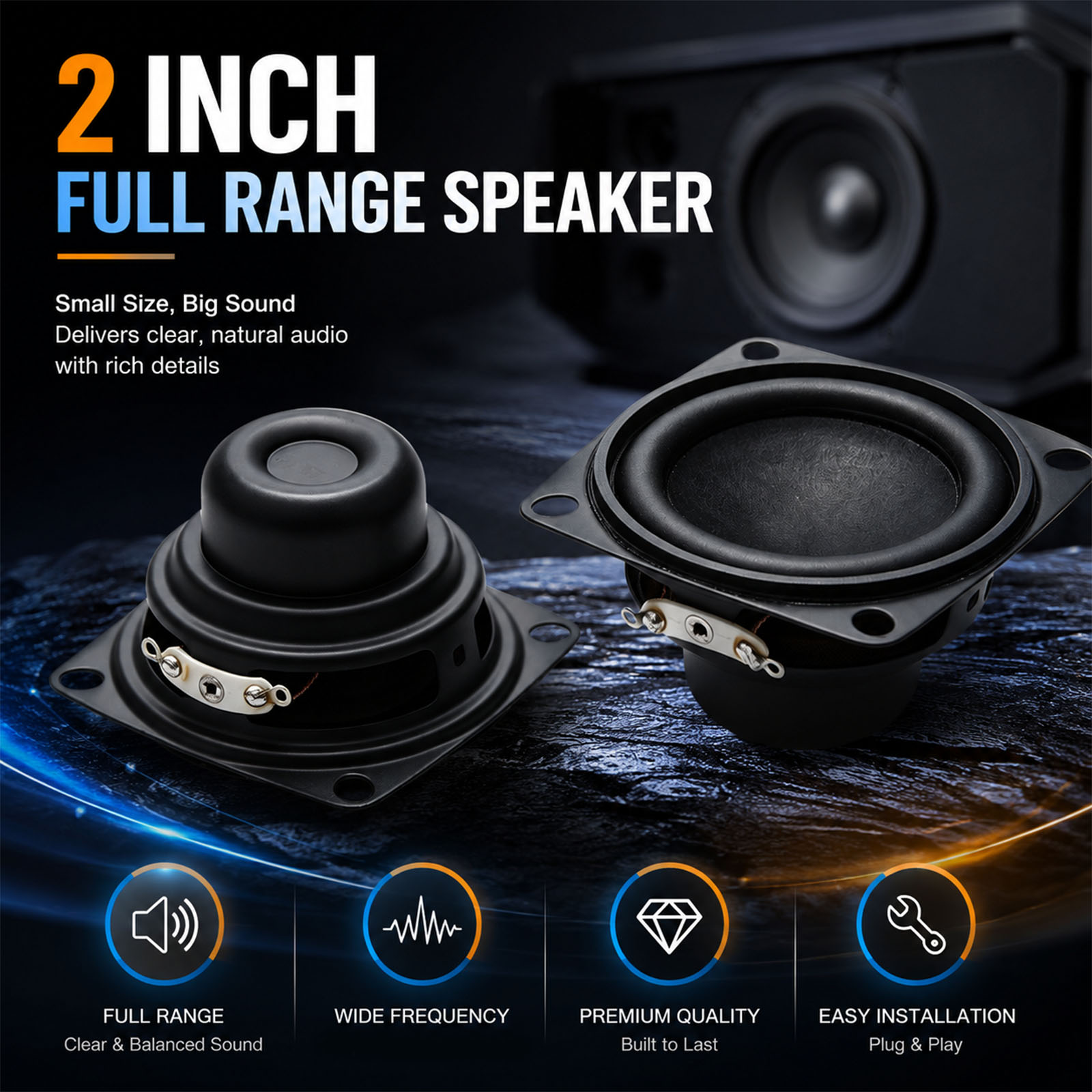 2Pcs 2 Inch Mini Audio Portabl - Home Cinema Portable review and price