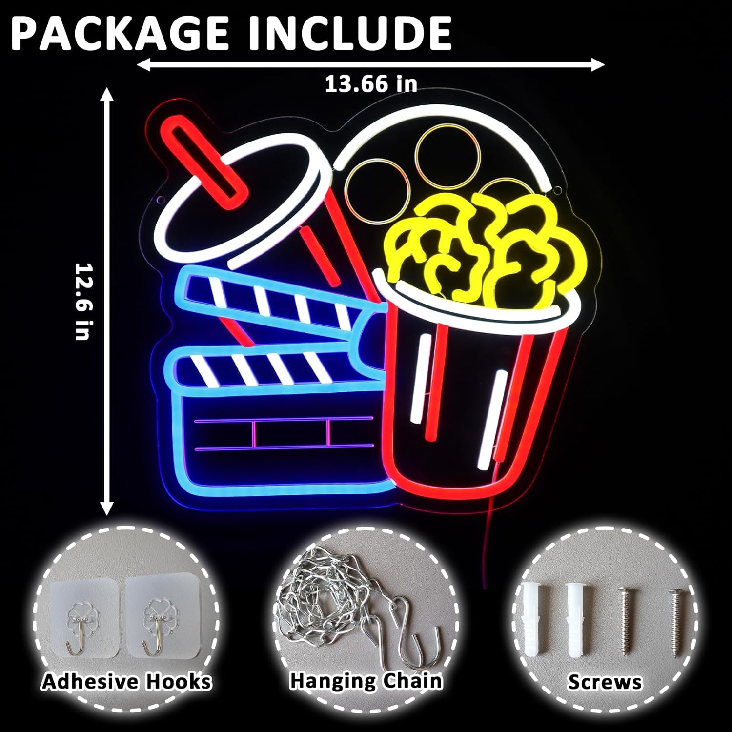 Cinema Neon Sign Art Wall Ligh - Home Cinema Wall Lights review and price