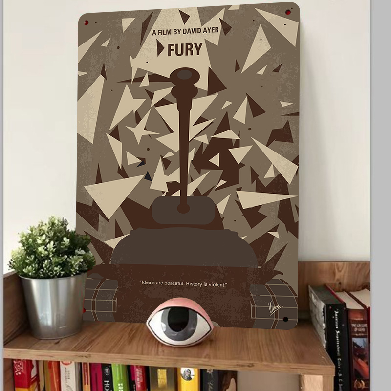 Fury Movie Poster Metal Wall A - Home Cinema Inspiration review and price
