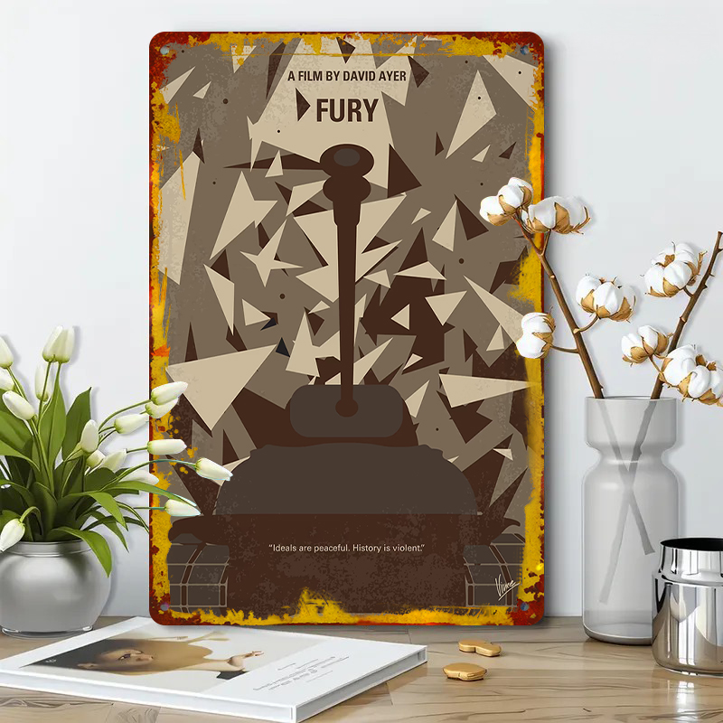 Fury Movie Poster Metal Wall A - Home Cinema Inspiration review and price