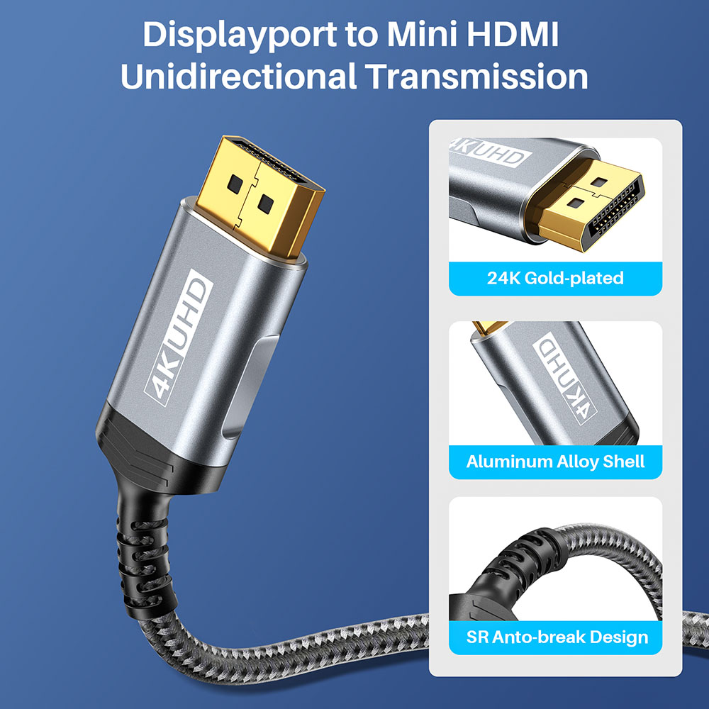 DisplayPort To Mini HDMI Cable - Home Cinema Portable review and price