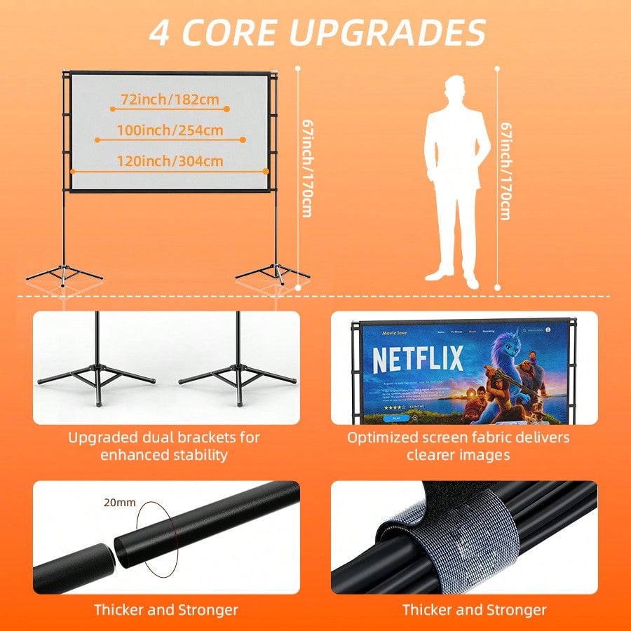 XBJ 100 Inch 4K Ultra HD Proje - Home Cinema Portable review and price