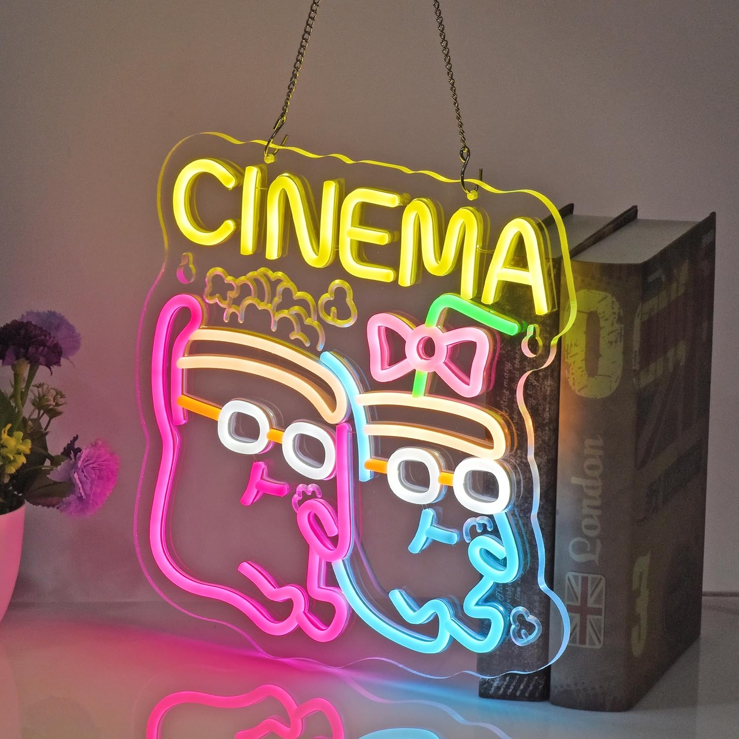 Cinema Neon Sign LED Popcorn D - Home Cinema Wall Lights review and price