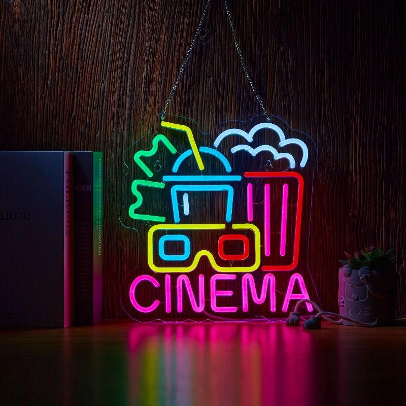 Cinema Neon Sign,Movie Time Ni - Home Cinema Wall Lights review and price