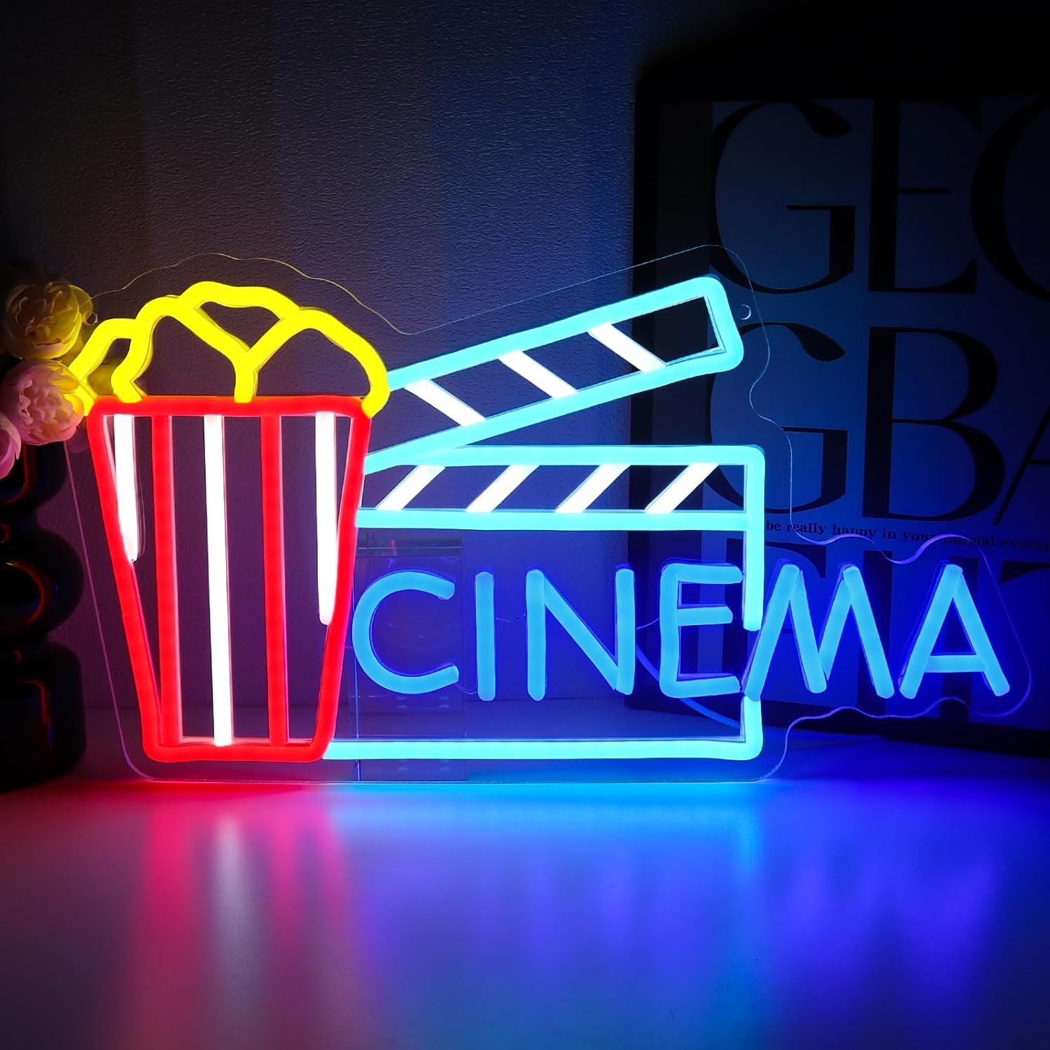 Cinema Neon Sign Art Wall Ligh - Home Cinema Wall Lights review and price