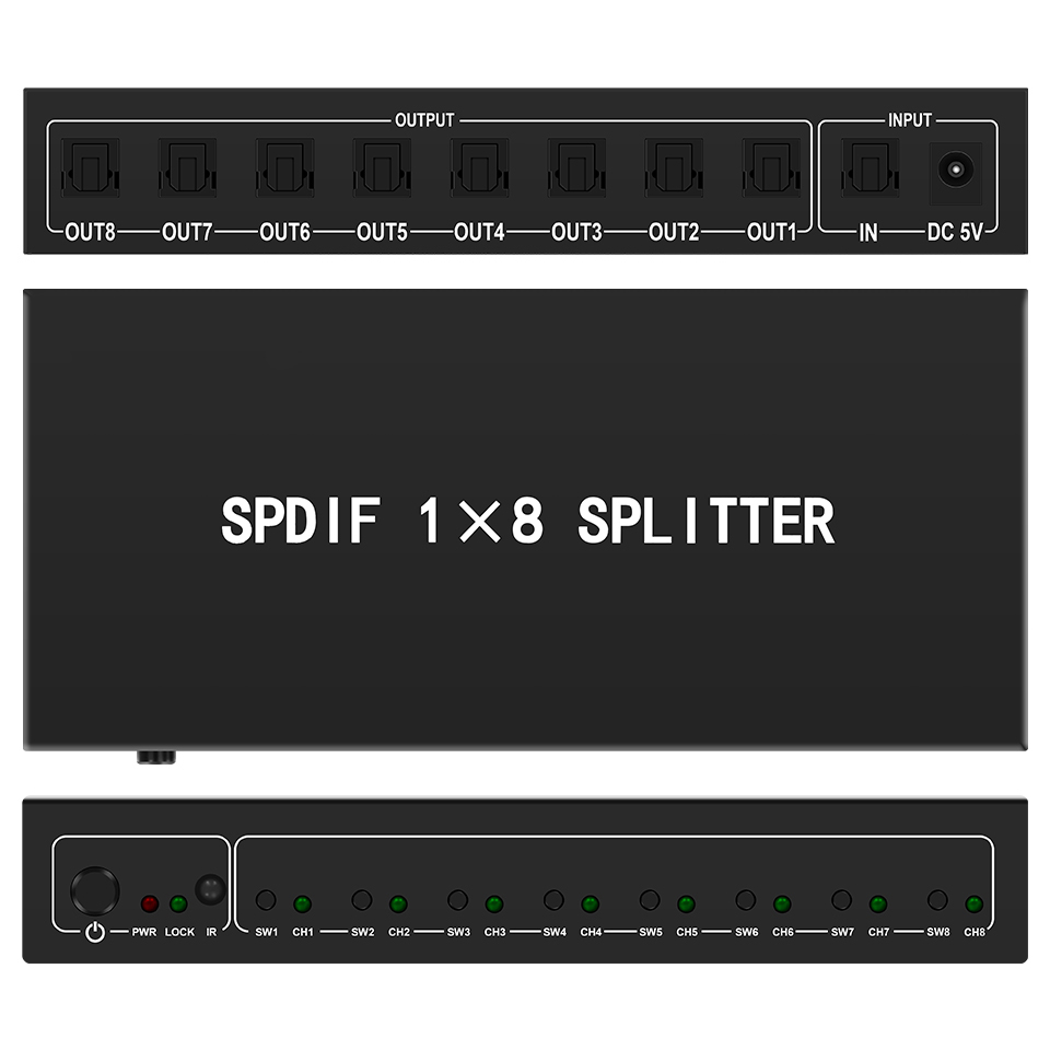 Optical Audio Splitter,1 in 8  - Home Cinema Choice review and price