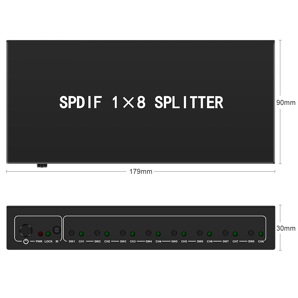 Optical Audio Splitter,1 in 8  - Home Cinema Choice review and price